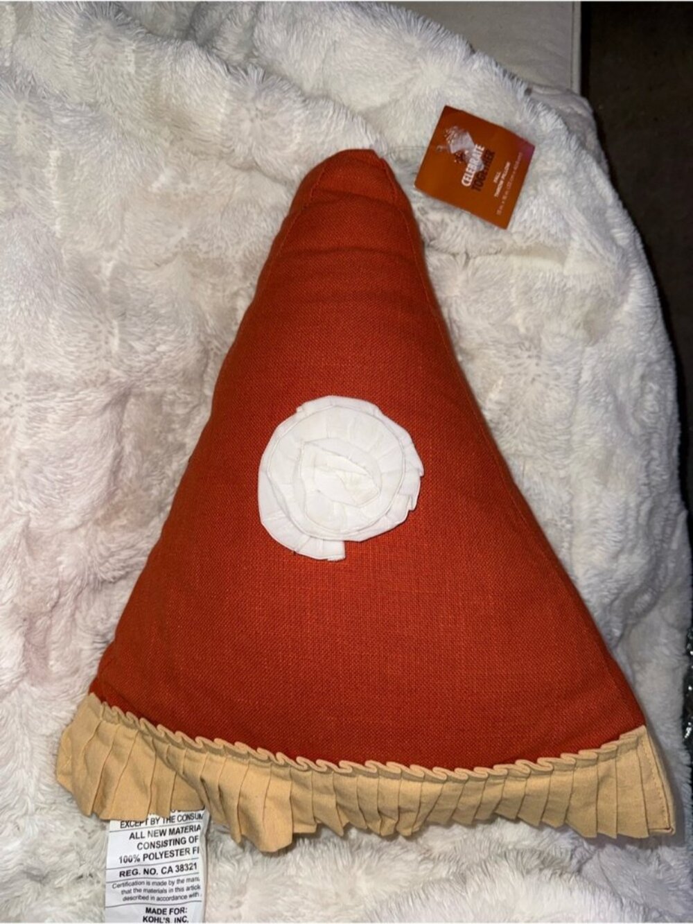 Kohl's Home Accents Rust Orange Decorative- Pumpkin pie! 🥧 throw pillow!!!